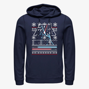 Queens Star Wars: Classic - Holiday Face Off Ugly Sweater Unisex Hoodie Navy Blue