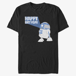 Queens Star Wars: Classic - R2D2 Happy B Day Unisex T-Shirt Black