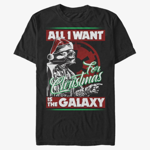 Queens Star Wars: Classic - Vader Xmas Galaxy Unisex T-Shirt Black