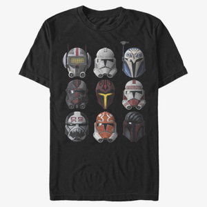 Queens Star Wars: Clone Wars - Clone Helmets Unisex T-Shirt Black