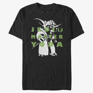 Queens Star Wars: Clone Wars - Yoda Text Unisex T-Shirt Black