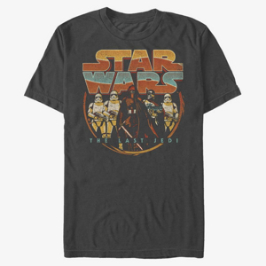 Queens Star Wars: Last Jedi - Retro Style Unisex T-Shirt Dark Heather Grey