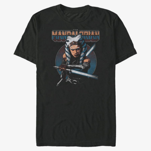 Queens Star Wars: Mandalorian - Ahsoka Circle Men's T-Shirt Black