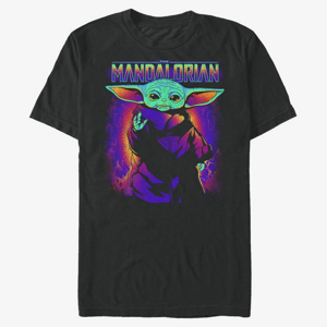 Queens Star Wars: Mandalorian - Neon Primary Child Men's T-Shirt Black