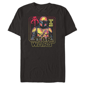 Queens Star Wars: Mandalorian - The Protector Men's T-Shirt Black