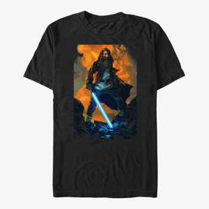 Queens Star Wars Obi-Wan - Kenobi Paint Unisex T-Shirt Black