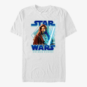 Queens Star Wars Obi-Wan - Painterly with Logo Unisex T-Shirt White