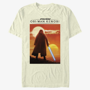 Queens Star Wars Obi-Wan - Two Suns Men's T-Shirt Natural
