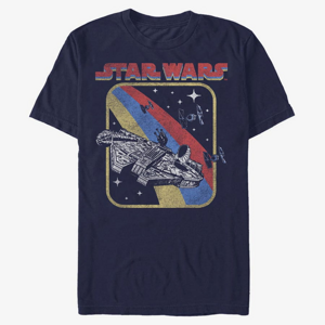 Queens Star Wars - Retro Falcon Unisex T-Shirt Navy Blue