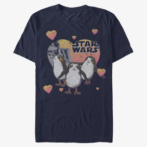 Queens Star Wars: The Force Awakens - Porg Hearts Unisex T-Shirt Navy Blue