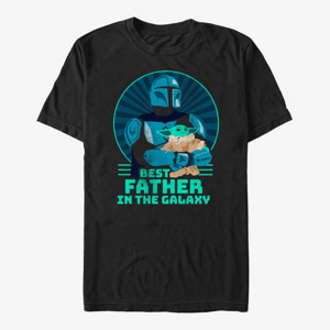 Queens Star Wars: The Mandalorian - Best Father Unisex T-Shirt Black