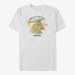 Queens Star Wars: The Mandalorian - Floral The Child Unisex T-Shirt White