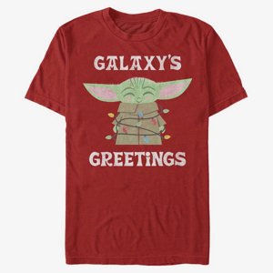 Queens Star Wars: The Mandalorian - Galaxys Greetings Unisex T-Shirt Red