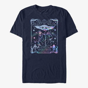 Queens Star Wars: The Mandalorian - Grogu Holographic Unisex T-Shirt Navy Blue