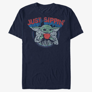 Queens Star Wars: The Mandalorian - Just Sipping Unisex T-Shirt Navy Blue