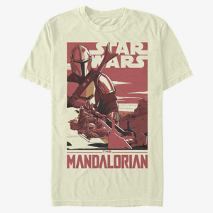Queens Star Wars: The Mandalorian - Mad Mando Poster Men's T-Shirt Natural