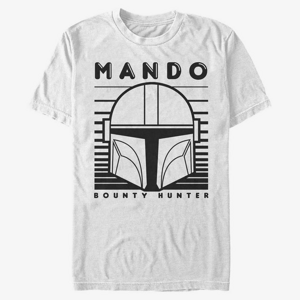 Queens Star Wars: The Mandalorian - MANDO 1 COLOR SIMPLE Unisex T-Shirt White