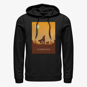 Queens Star Wars: The Mandalorian - Mando and Child Poster Unisex Hoodie Black