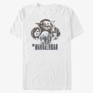 Queens Star Wars: The Mandalorian - Mando Circles Unisex T-Shirt White