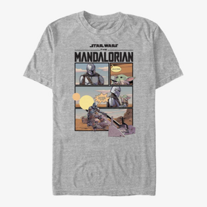 Queens Star Wars: The Mandalorian - Mando Comic Unisex T-Shirt Heather Grey