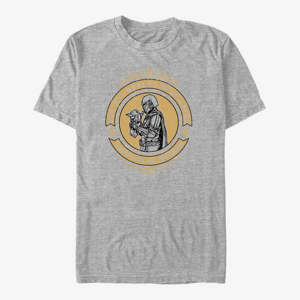 Queens Star Wars: The Mandalorian - Mando Gate Unisex T-Shirt Heather Grey