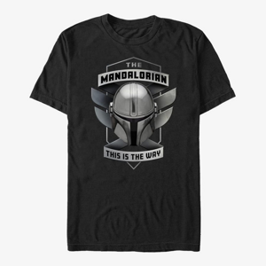 Queens Star Wars: The Mandalorian - Mando Helmet Emblem Unisex T-Shirt Black