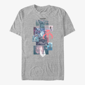 Queens Star Wars: The Mandalorian - Mando Stack Unisex T-Shirt Heather Grey