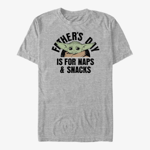 Queens Star Wars: The Mandalorian - Naps and Snacks Unisex T-Shirt Heather Grey