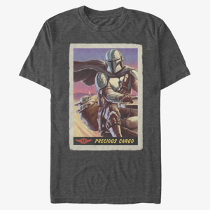 Queens Star Wars: The Mandalorian - Precious Cargo Poster Men's T-Shirt Dark Heather Grey