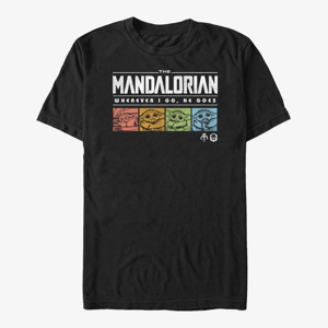 Queens Star Wars: The Mandalorian - Retro Pop Logo Unisex T-Shirt Black