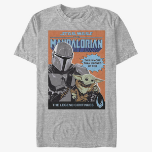 Queens Star Wars: The Mandalorian - Signed Up For Poster Unisex T-Shirt Heather Grey