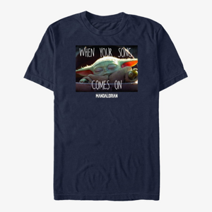 Queens Star Wars: The Mandalorian - Song Meme Unisex T-Shirt Navy Blue
