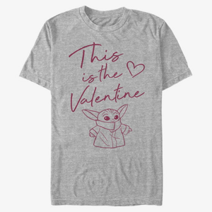 Queens Star Wars: The Mandalorian - This Valentine Unisex T-Shirt Heather Grey