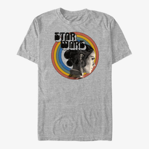 Queens Star Wars: The Rise Of Skywalker - Vintage Rey Rainbow white KTS Unisex T-Shirt Heather Grey