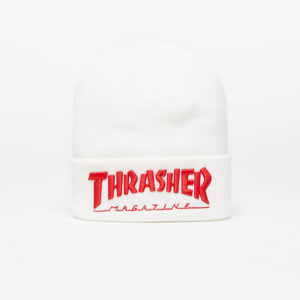 Zimná čiapka Thrasher Embroidered Logo Beanie White/ Red