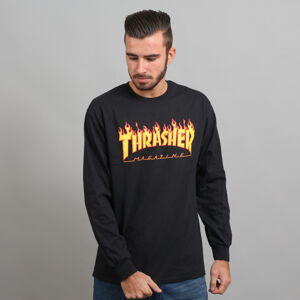 Thrasher Flame Logo LS Tee čierne