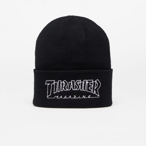 Zimná čiapka Thrasher Outlined Logo Beanie (suede / canvas) blkblktrwht