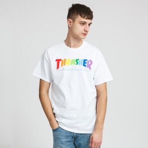 Tričko s krátkym rukávom Thrasher Rainbow Mag Tee bílé