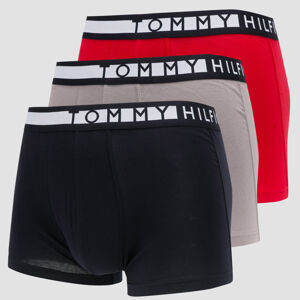 Tommy Hilfiger 3Pack Logo Trunk navy / šedé / červené