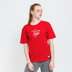 Dámske tričko Tommy Hilfiger CN Tee SS Logo červené