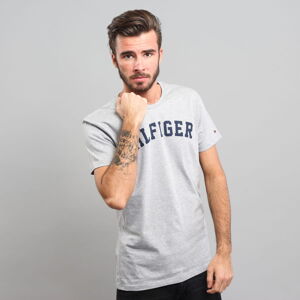 Tričko s krátkym rukávom Tommy Hilfiger SS Tee Logo melange šedé