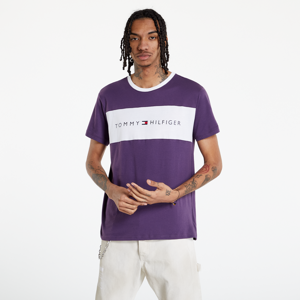 Tričko s krátkym rukávom Tommy Hilfiger SS Tee Logo Flag fialové
