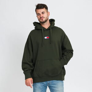 Mikina TOMMY JEANS M Tommy Badge Hoody olive