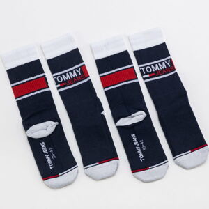 Ponožky TOMMY JEANS TMJ 2Pack Sock navy / biele / červené