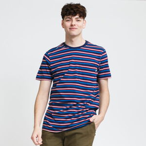 Tričko s krátkym rukávom Urban Classics Fast Stripe Pocket Tee navy / modré / červené