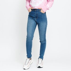 Dámske jeans Urban Classics Ladies High Waist Slim Jeans mid stone wash