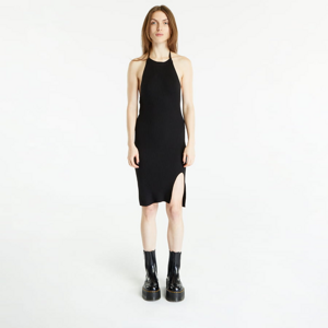 Šaty Urban Classics Ladies Rib Knit Neckholder Dress Black