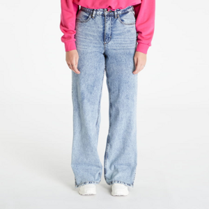 Dámske jeans Urban Classics Ladies Wide Leg Slit Denim Lightblue