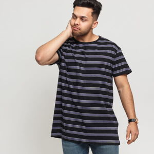 Tričko s krátkym rukávom Urban Classics Multicolor Stripe Tee čierne / šedé / fialové / biele