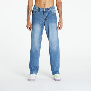 Jeans Urban Classics Straight Slit Jeans Middeepblue